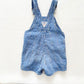 OshKosh Baseball Woven Shortalls - Yellow Clover Vintage Kids Clothes