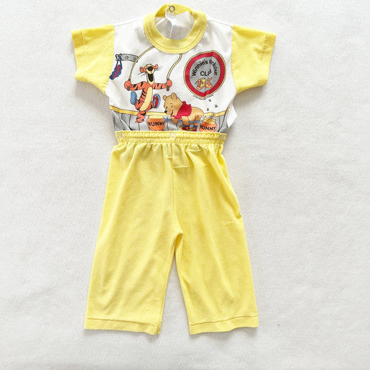 Winnie’s Workout Club Pajamas - Yellow Clover Vintage Kids Clothes