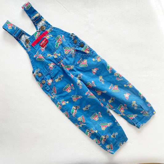 OshKosh Construction Mice Overalls - Yellow Clover Vintage Kids Clothes