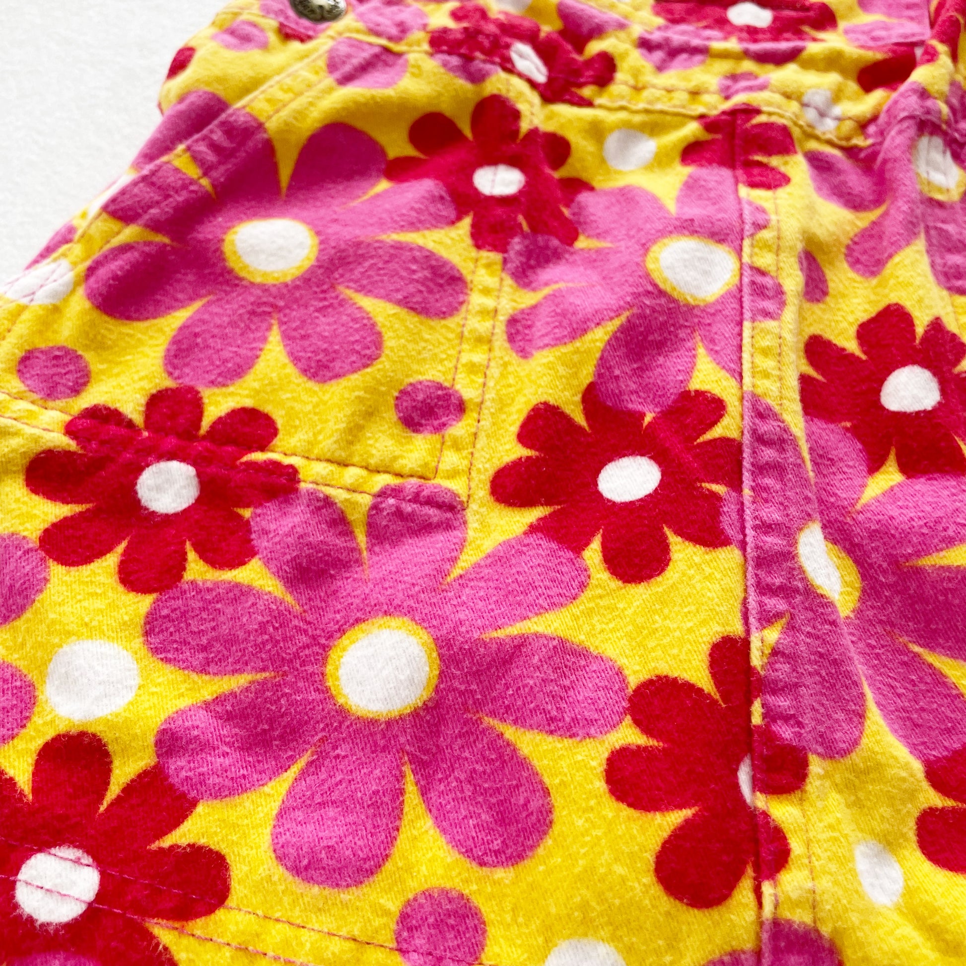 OshKosh Mod Daisy Skirtalls - Yellow Clover Vintage Kids Clothes