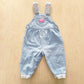 OshKosh Light Wash Floral Accent Overalls