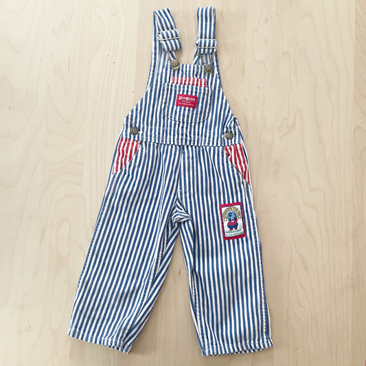 OshKosh Striped World Sweats Patch Overalls