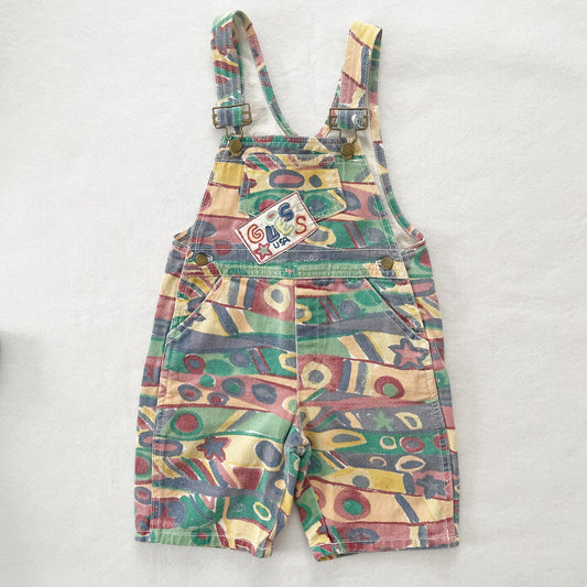 Guess Patterned Shortalls • 3y (?) - Yellow Clover Vintage Kids Clothes