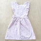 Vintage OshKosh Lilac Striped Pinafore Dress - Yellow Clover Vintage Kids Clothes