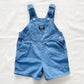 OshKosh Dusty Blue Shortalls - Yellow Clover Vintage Kids Clothes