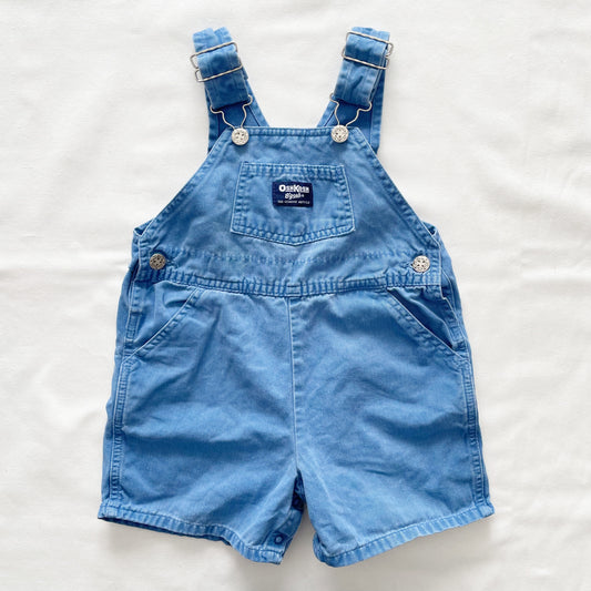 OshKosh Dusty Blue Shortalls - Yellow Clover Vintage Kids Clothes