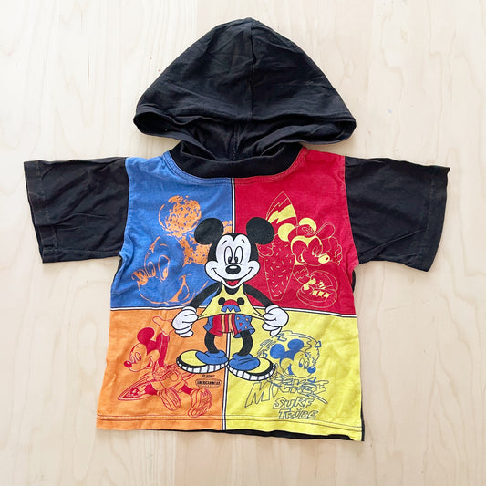 Surf Mickey Hooded Tee - Yellow Clover Vintage Kids Clothes