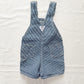 OshKosh Dark Denim Hickory Stripe Shortalls - Yellow Clover Vintage Kids Clothes