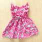 OshKosh Pink Floral Ruffle Dress - Yellow Clover Vintage Kids Clothes