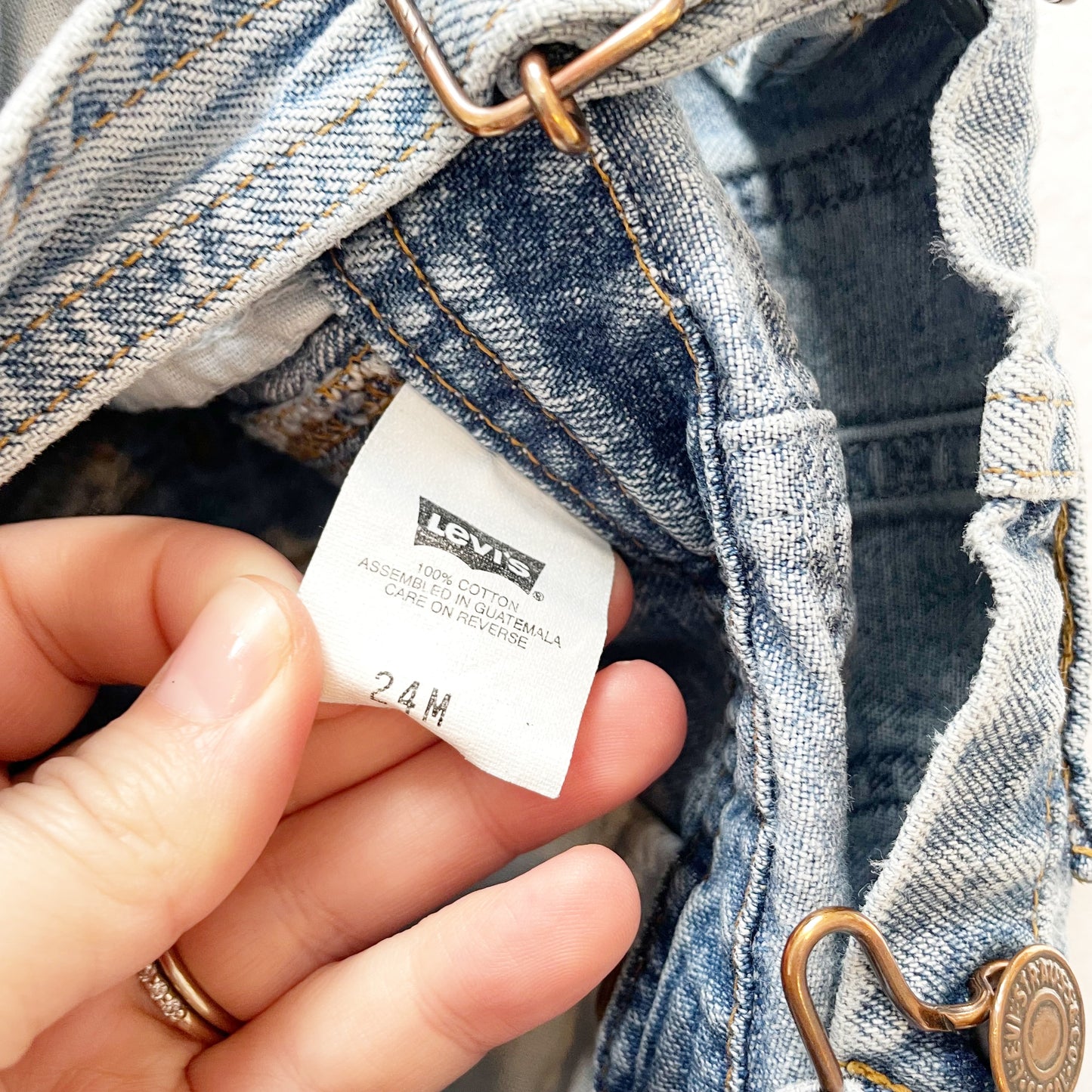 Levi’s Koverall Overalls • 24m - Yellow Clover Vintage Kids Clothes