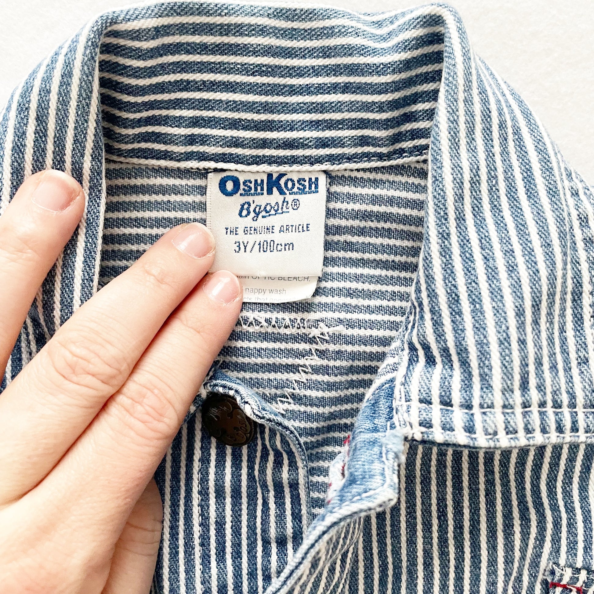 OshKosh Hickory Stripe Chore Coat - Yellow Clover Vintage Kids Clothes