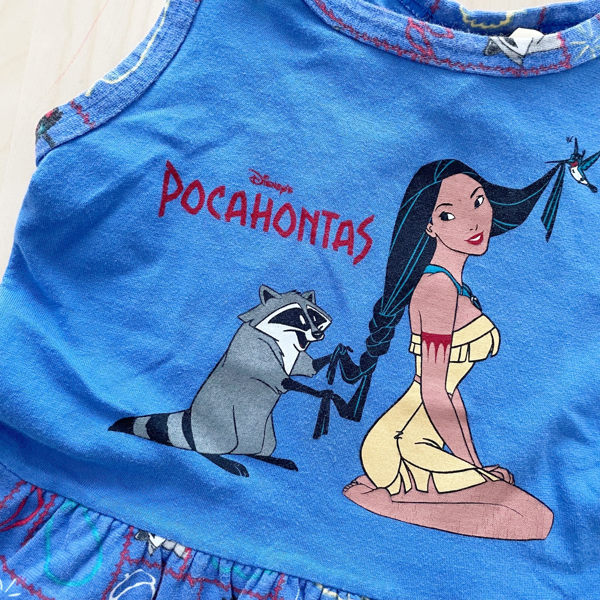 Pocahontas Ruffle Peplum Tank - Yellow Clover Vintage Kids Clothes