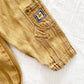 Tan Elastic Cuff Suspender Pants - Yellow Clover Vintage Kids Clothes