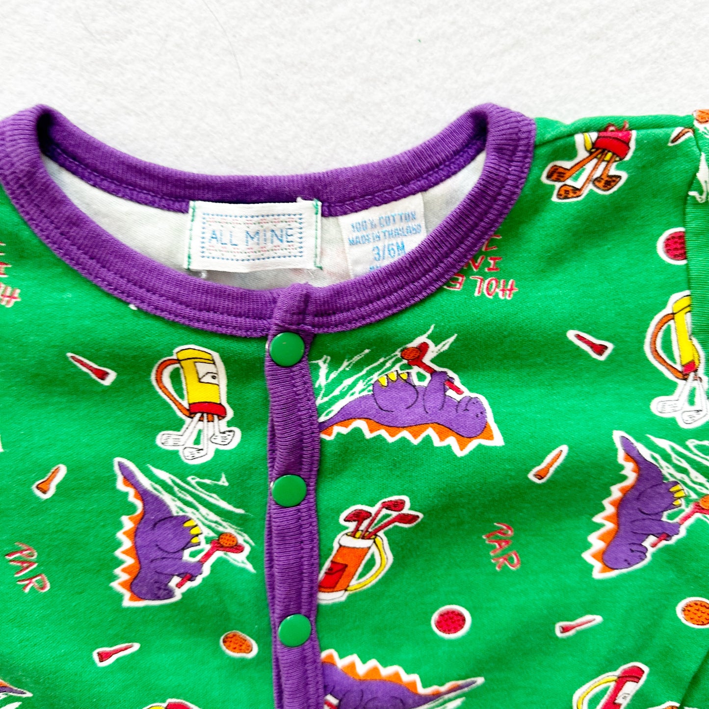 All Mine Golf Dino Romper