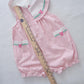 Samara Seersucker Bubble Romper - Yellow Clover Vintage Kids Clothes