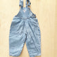 OshKosh Scoop Cut Lighter Wash Overalls - Yellow Clover Vintage Kids Clothes