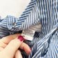 OshKosh Blue Hickory Stripe Shortalls - Yellow Clover Vintage Kids Clothes