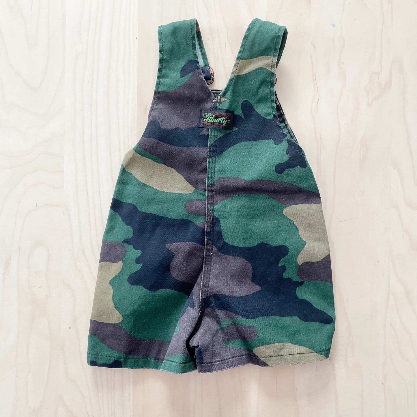 Vintage Liberty Camouflage Shortalls - Yellow Clover Vintage Kids Clothes