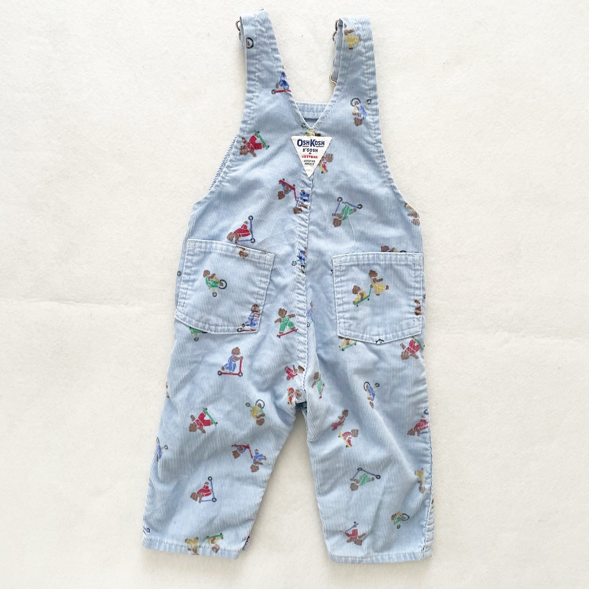 OshKosh Play Time Bears Overalls - Yellow Clover Vintage Kids Clothes