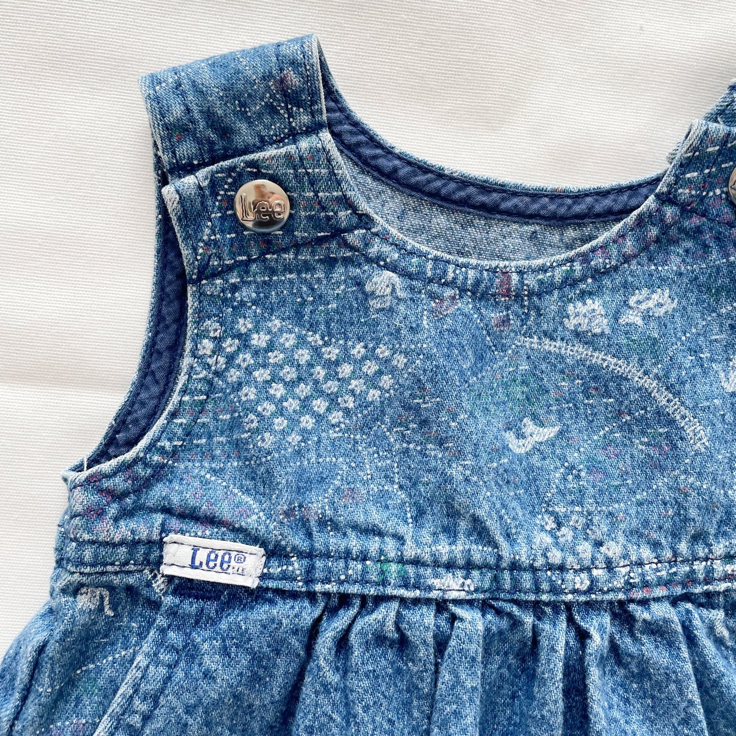 Lee Dark Wash Farm Scene Pinafore Dress • 18m