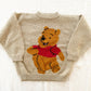 Handknit Pooh Sweater - Yellow Clover Vintage Kids Clothes