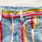 Lee Rainbow Stripe Denim Shorts • 7y - Yellow Clover Vintage Kids Clothes