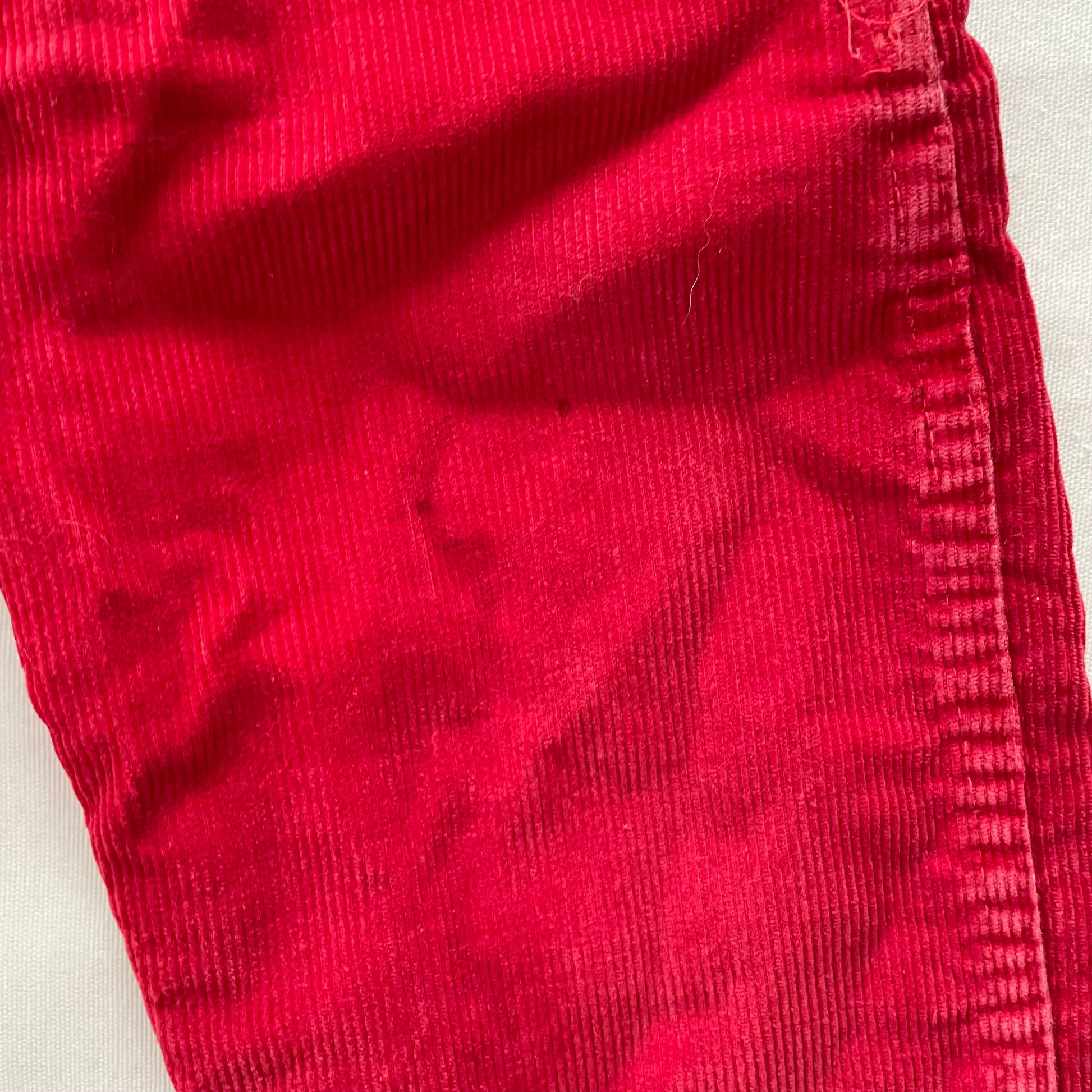 OshKosh Darker Red Cord Overalls - Yellow Clover Vintage Kids Clothes