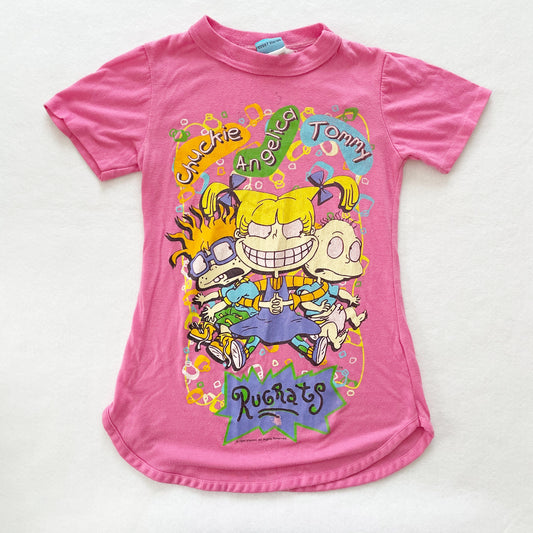 Rugrats Nightgown - Yellow Clover Vintage Kids Clothes