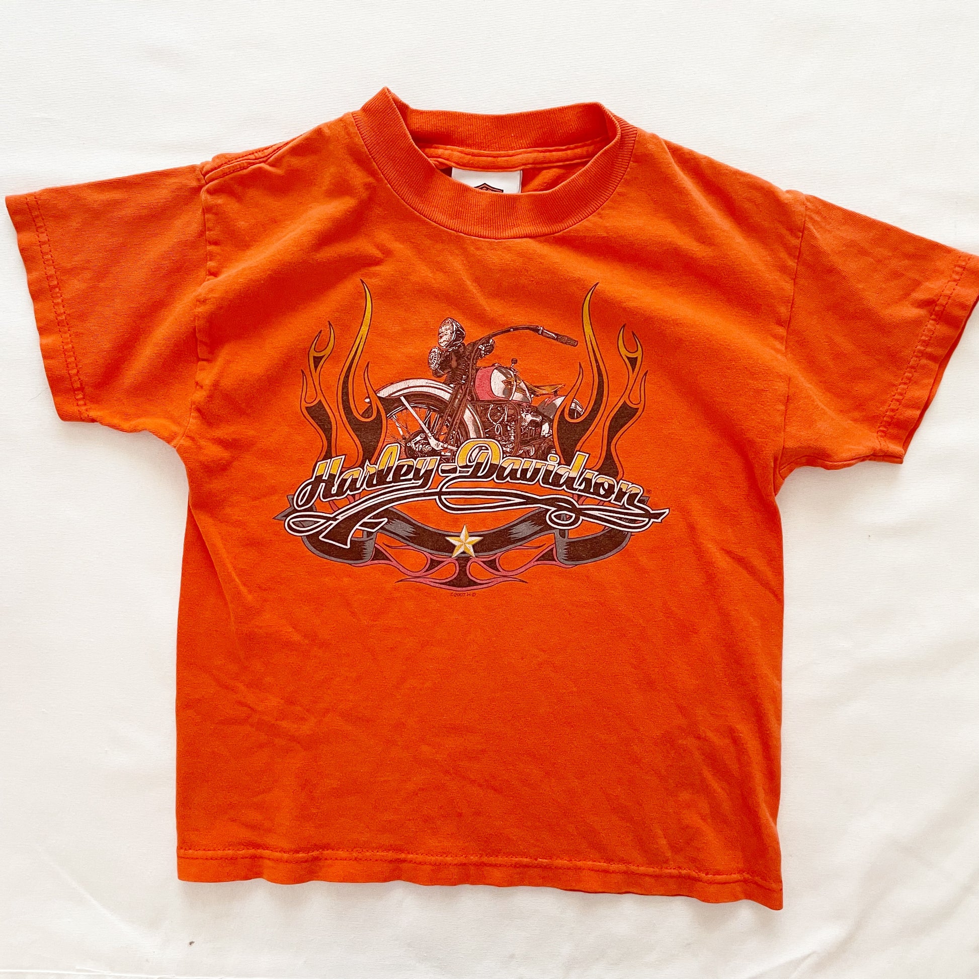 Harley-Davidson Graphic Tee • 6-8y - Yellow Clover Vintage Kids Clothes