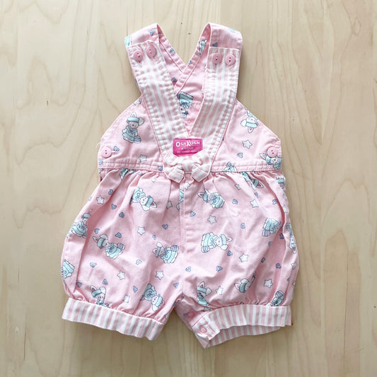 OshKosh Beach Bunny Bubble Shortalls - Yellow Clover Vintage Kids Clothes
