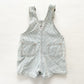 OshKosh Light Wash Hickory Stripe Shortalls - Yellow Clover Vintage Kids Clothes