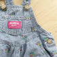 Vintage OshKosh Floral Houndstooth Overalls - Yellow Clover Vintage Kids Clothes