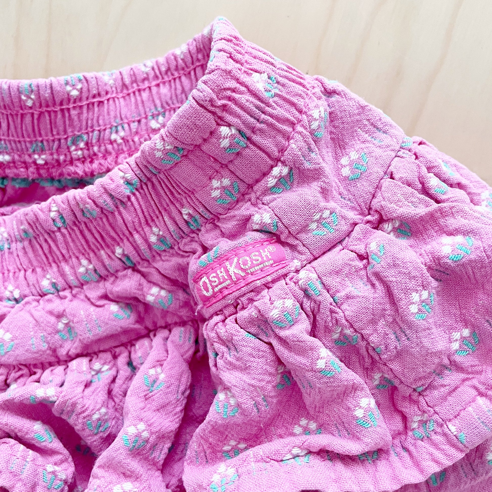 OshKosh Flower Woven Tiered Skirt - Yellow Clover Vintage Kids Clothes
