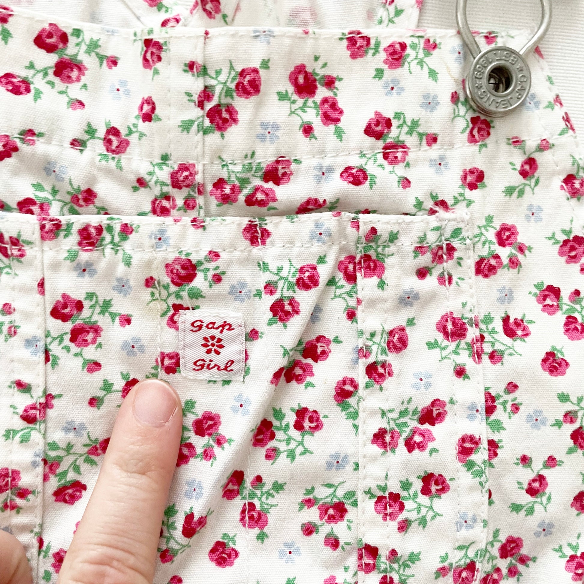 Gap Kids Floral Shortalls • 5T (?) - Yellow Clover Vintage Kids Clothes