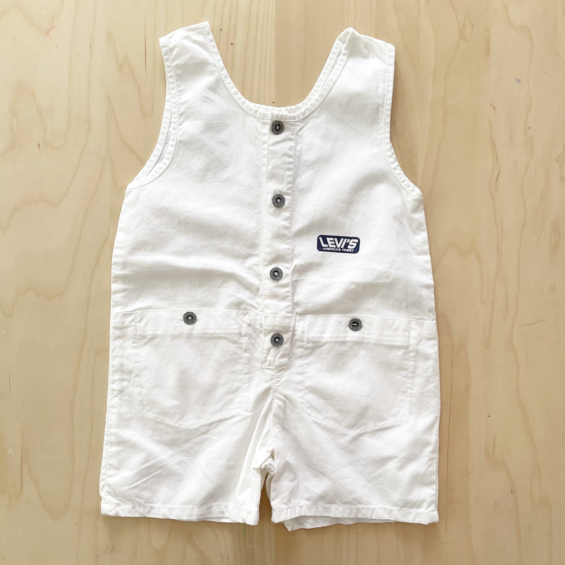 Vintage Levi’s White Cotton Toddler Romper