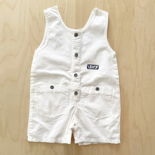 Levi’s White Cotton Romper - Yellow Clover Vintage Kids Clothes