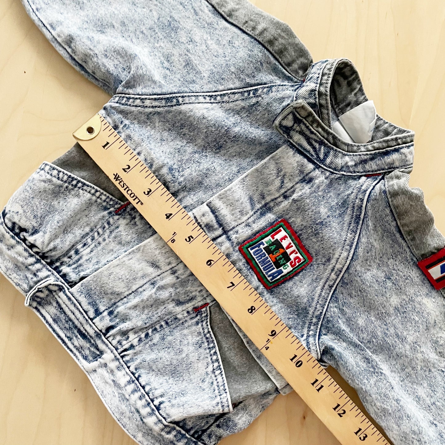 Levi’s Racing Acid Wash Jacket - Yellow Clover Vintage Kids Clothes