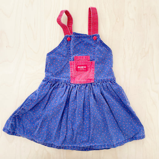 OshKosh Sailor Patch Polka Dot Skirtall - Yellow Clover Vintage Kids Clothes
