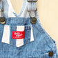 Baby B’gosh Light Wash Stripe Accent Shortalls - Yellow Clover Vintage Kids Clothes