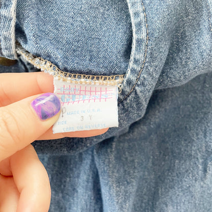 Guess Denim Jumper • 3y - Yellow Clover Vintage Kids Clothes