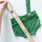 Sweater Knit Suspender Shorts - Yellow Clover Vintage Kids Clothes