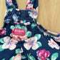 Vintage OshKosh Floral Ballet Co Bubble Overalls Romper