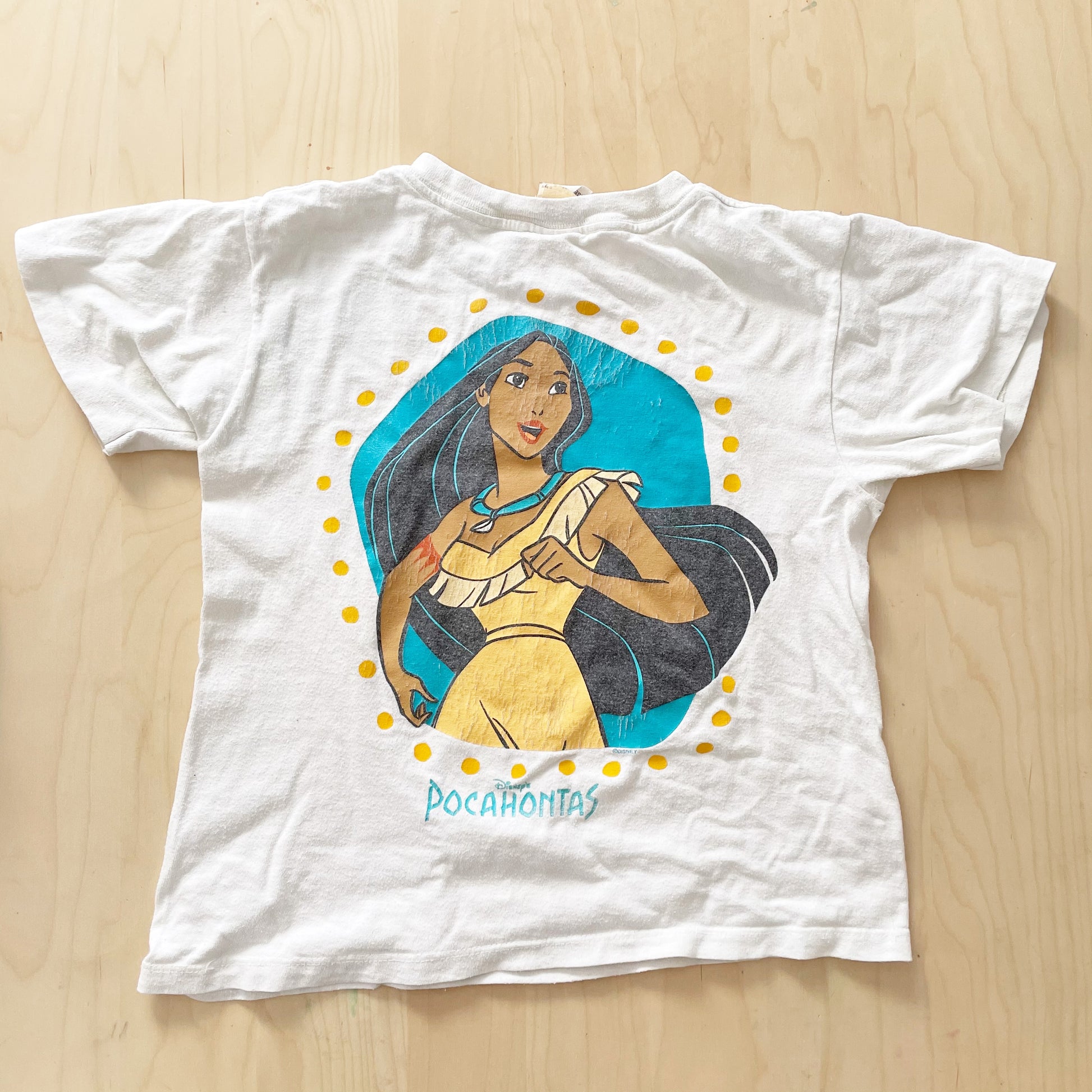 Vintage Pocahontas Double Sided Tee - Yellow Clover Vintage Kids Clothes