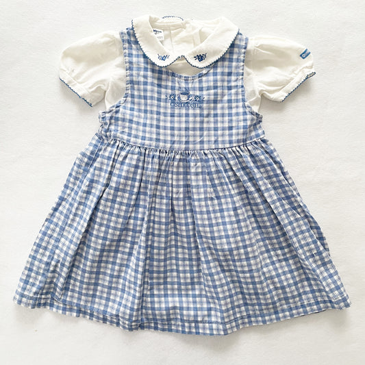 OshKosh Tea Time Dress Set - Yellow Clover Vintage Kids Clothes