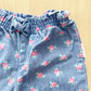 Vintage Healthtex Striped Floral Elastic Waist Jeans - Yellow Clover Vintage Kids Clothes