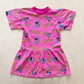 Mickey Allover Print Jersey Dress - Yellow Clover Vintage Kids Clothes