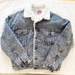 Adult Levi’s Sherpa Acid Wash Trucker Jacket - Yellow Clover Vintage Kids Clothes