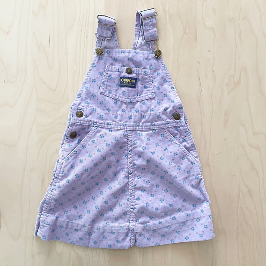 OshKosh Patterned Skirtall - Yellow Clover Vintage Kids Clothes