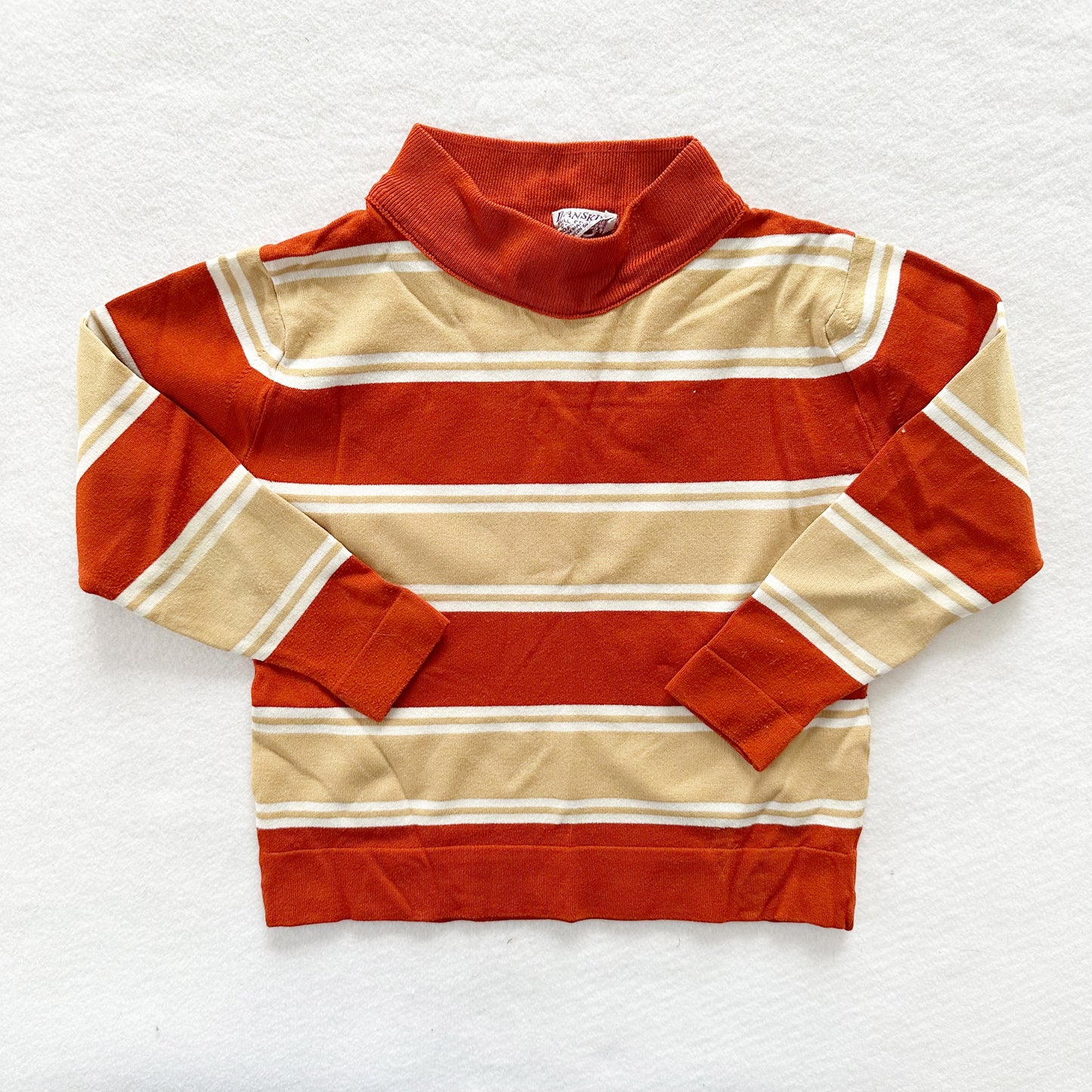 Danskin Polyester Striped Shirt - Yellow Clover Vintage Kids Clothes
