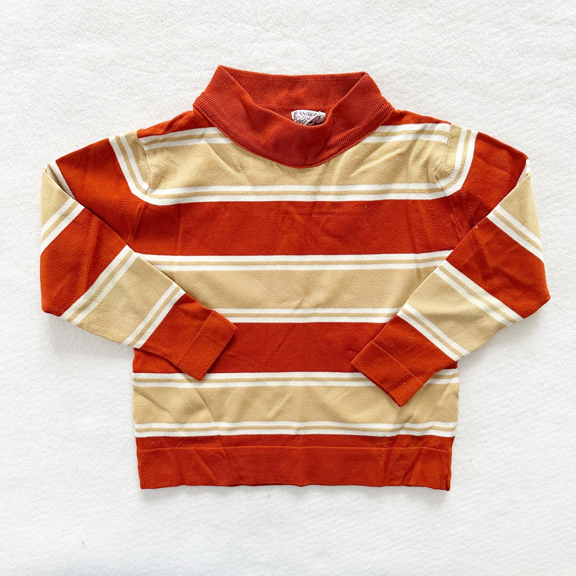 Danskin Polyester Striped Shirt - Yellow Clover Vintage Kids Clothes